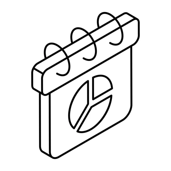 Icône Conceptuelle Conception Linéaire Calendrier Des Activités — Image vectorielle