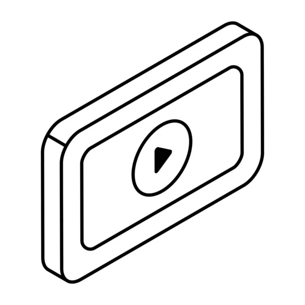 Унікальна Піктограма Дизайну Мобільного Відео — стоковий вектор