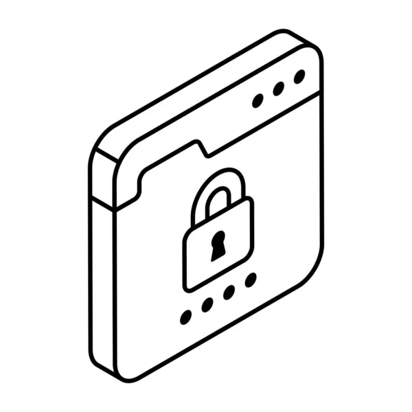 Иконка Современного Дизайна Веб Безопасности — стоковый вектор