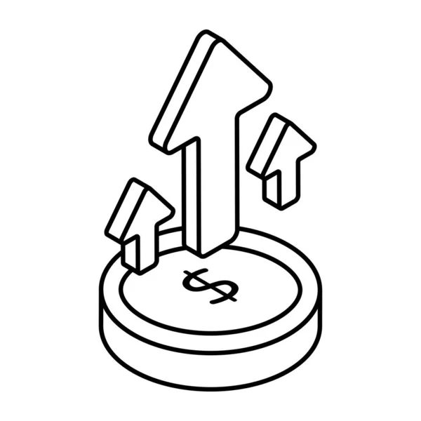 Ein Editierbares Design Symbol Des Finanzdiagramms — Stockvektor