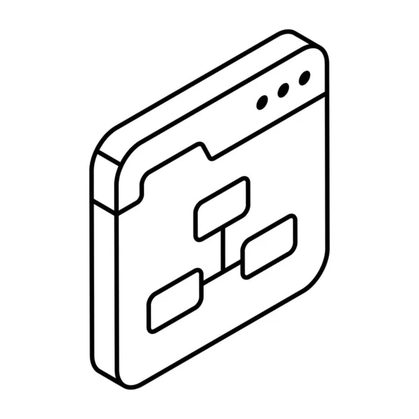 Concept Linear Design Icon Web Hierarchy — Stock Vector