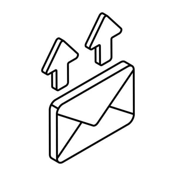 Linjär Ikon För Postdesign — Stock vektor