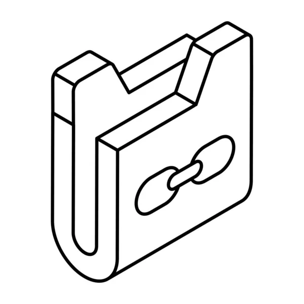 Editierbares Design Symbol Des Verknüpften Ordners — Stockvektor