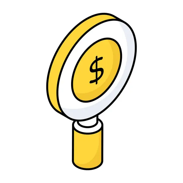 Perfect Design Icon Search Dollar — стоковый вектор
