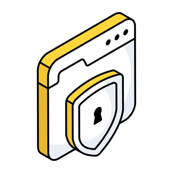 Modern Design Icon Web Security — Image vectorielle