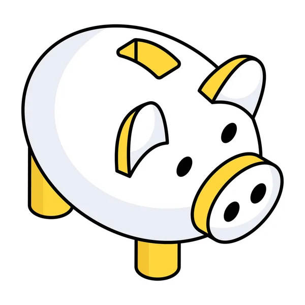 Penny Εμφανίζει Piggy Τράπεζα Αποταμιεύσεων Εικονίδιο — Διανυσματικό Αρχείο