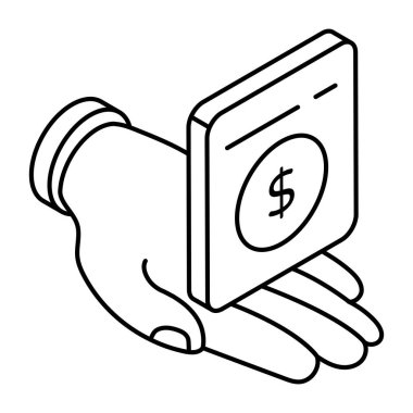 Finansal kağıdın düzenlenebilir tasarım simgesi 