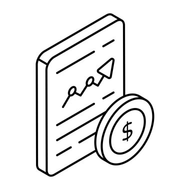 Yaratıcı tasarım ikonu finansal raporu 