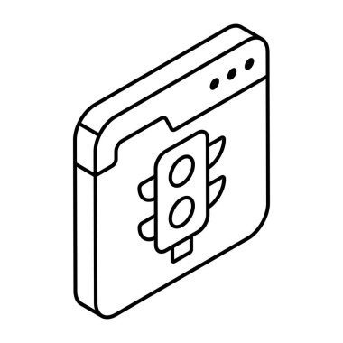 Web trafiğinin modern tasarım simgesi 