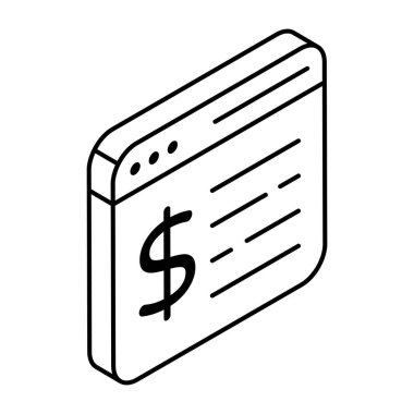 Editable design icon of online money 