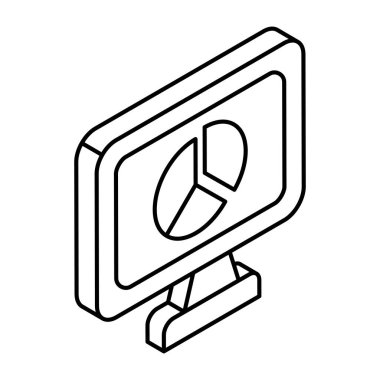 Çevrimiçi veri analizlerinin renkli tasarım simgesi 