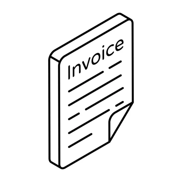Unique Design Icon Invoice — Stockový vektor