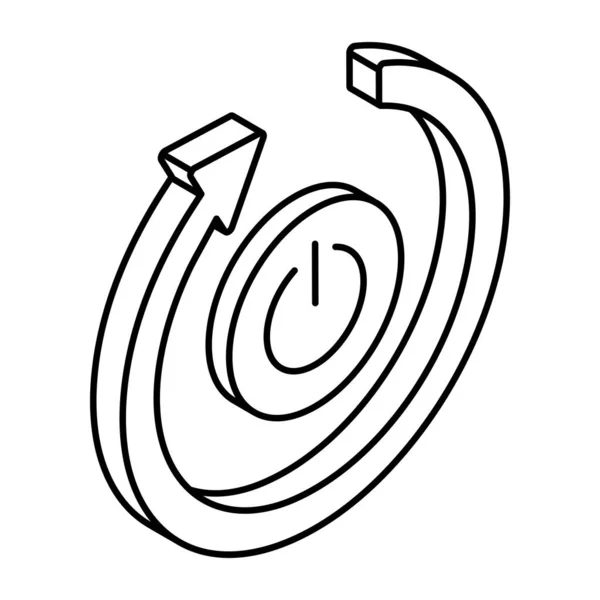 Icono Diseño Creativo Del Botón Apagado — Vector de stock