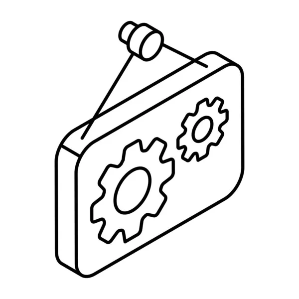 Icon Design Maintenance Board — Stock Vector