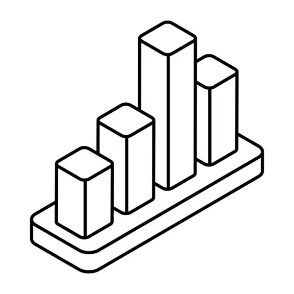 Prémiová Ikona Stahování Sloupcového Grafu — Stockový vektor