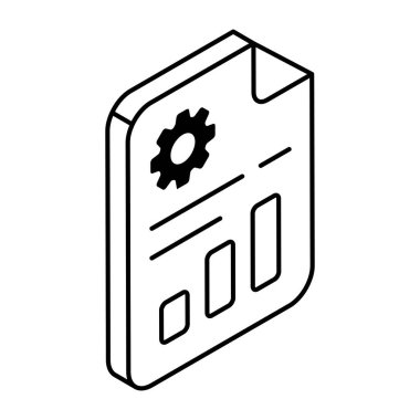 Yaratıcı bir tasarım ikonu iş raporu yönetimi 