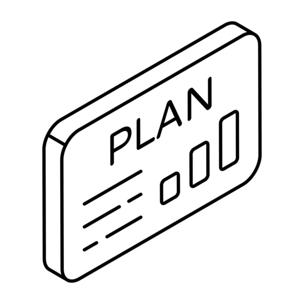 Design Créatif Icône Business Plan — Image vectorielle