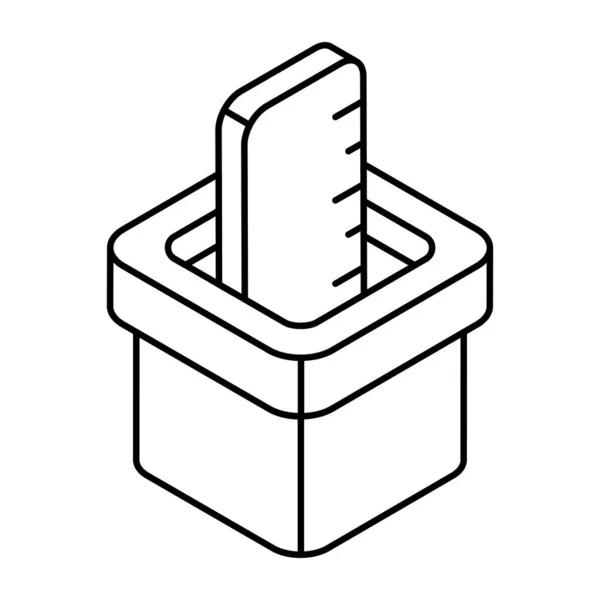 Eine Lineare Design Ikone Des Maßstabs — Stockvektor