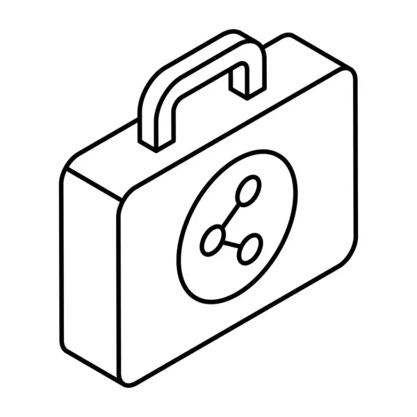シェアバッグのトレンドデザインアイコン — ストックベクタ
