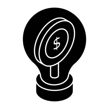 Finansal fikir simgesi, düzenlenebilir vektör