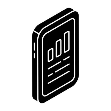 Mobil istatistiklerin sağlam bir tasarım simgesi 