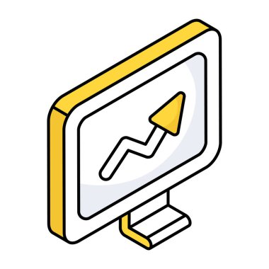 Çevrimiçi veri analizlerinin renkli tasarım simgesi 