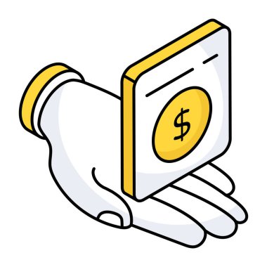 Finansal kağıdın düzenlenebilir tasarım simgesi 