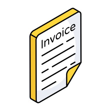 A unique design icon of invoice