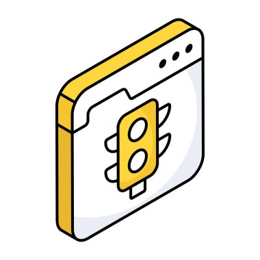 Web trafiğinin modern tasarım simgesi 