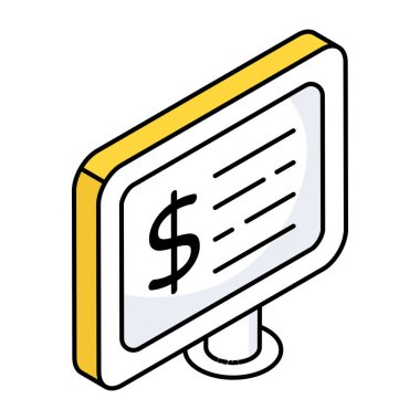 Editable design icon of online money 