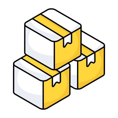 Paketlerin yaratıcı tasarım simgesi 