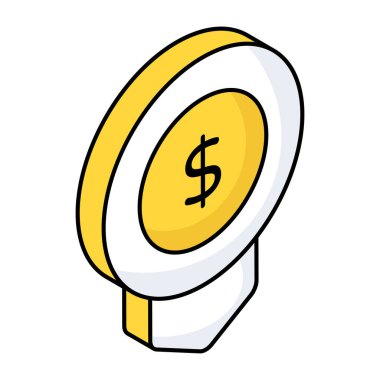 Finansal rozetin düzenlenebilir tasarım simgesi 