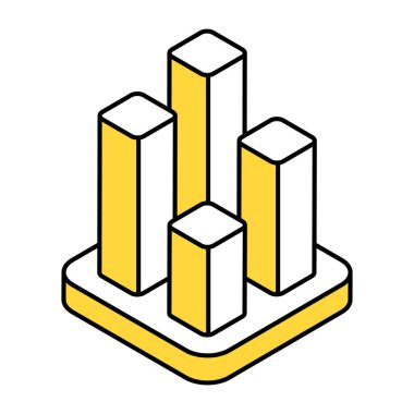 Mobil veri analizlerinin renkli tasarım simgesi 