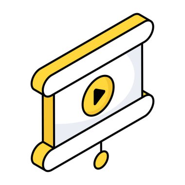 Video sunumunun mükemmel tasarım simgesi 