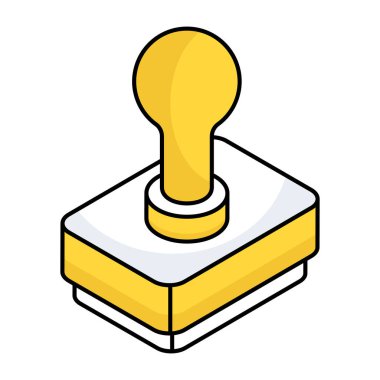 A unique design icon of stamp