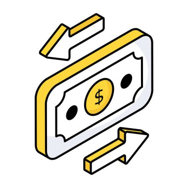 Para transferinin yaratıcı tasarım simgesi 