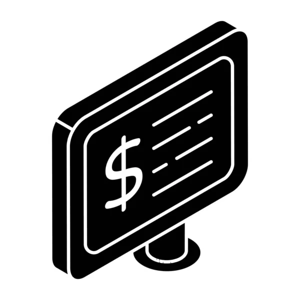 Editable Design Icon Online Money — Image vectorielle