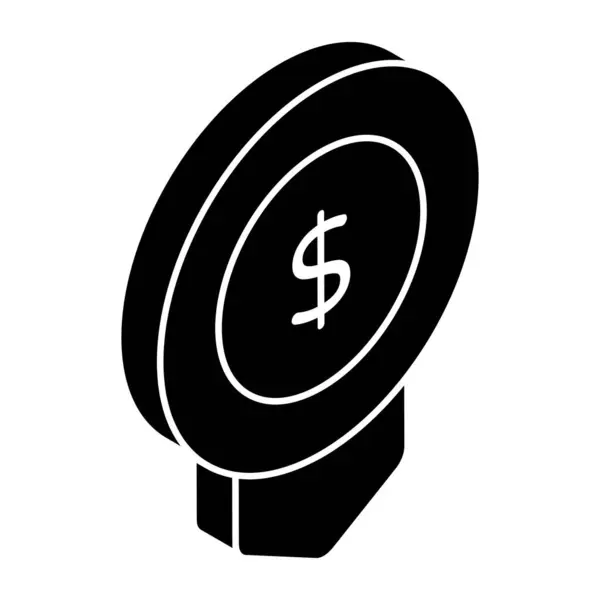 Редактируемый Иконка Дизайна Финансового Бейджа — стоковый вектор