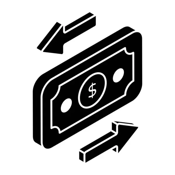 Εικονίδιο Δημιουργικού Σχεδιασμού Της Μεταφοράς Χρημάτων — Διανυσματικό Αρχείο