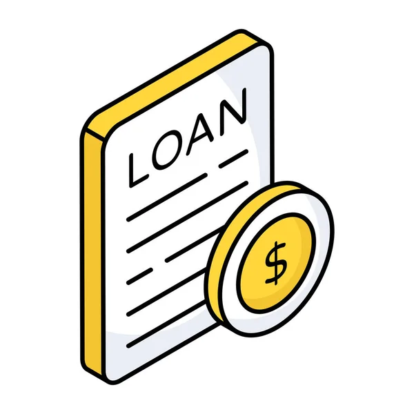 Иконка Оформления Кредитной Бумаги — стоковый вектор