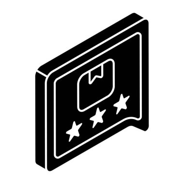 Müşteri reytinglerinin katı tasarım simgesi 