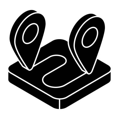 Bir rota tasarımı, katı vektör 