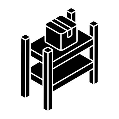 Parsel raflarının premimium indirme simgesi