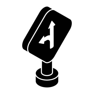 İleri sol yön tahtasının mükemmel tasarım simgesi