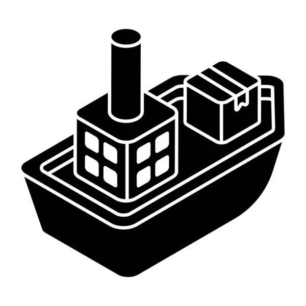 Premium Download Icon Cargo Boat — Stock Vector