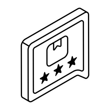 Müşteri reytinglerinin doğrusal tasarım simgesi 