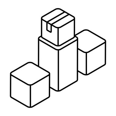 Düzenlenebilir bir karton dizayn simgesi