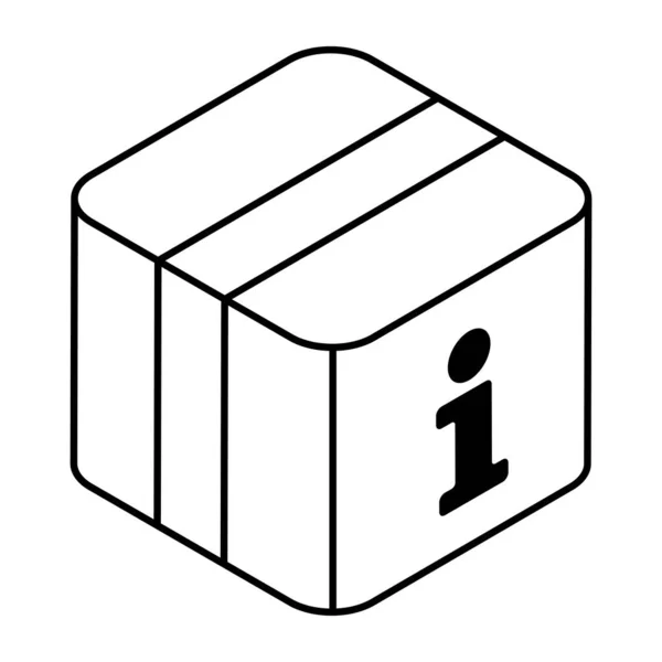 Une Icône Conception Modifiable Colis Info — Image vectorielle