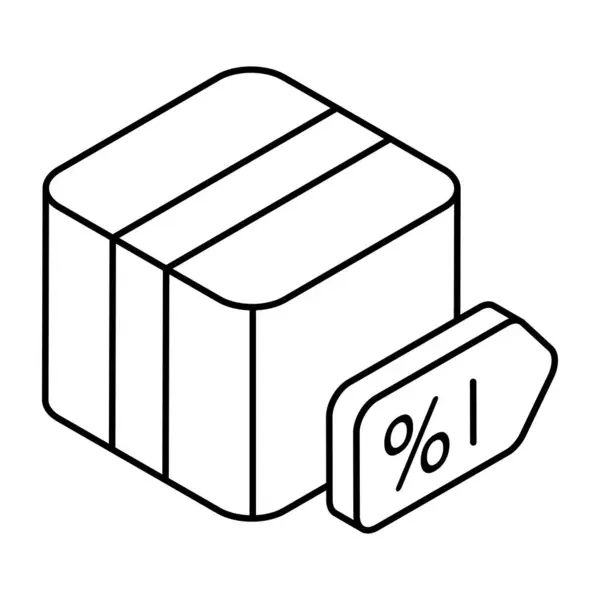 Une Icône Conception Modifiable Rabais Logistique — Image vectorielle