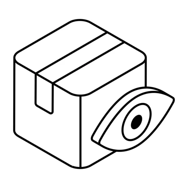 Eine Einzigartige Design Ikone Der Paketüberwachung — Stockvektor